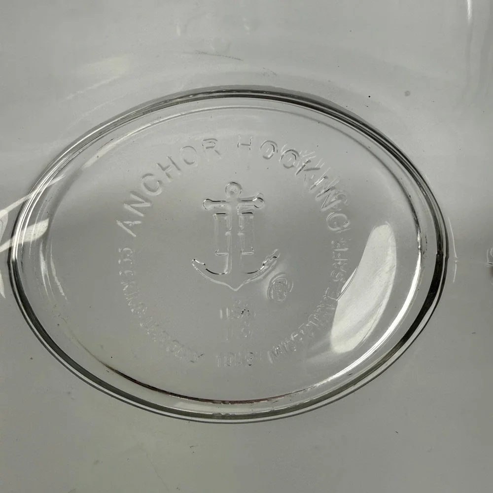 Vintage Anchor Hocking‎ Clear Glass Gravy Boat 10 oz #1043 USA